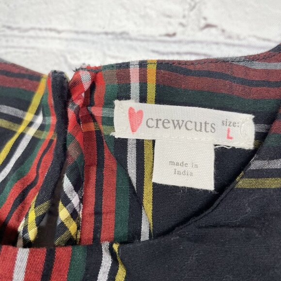Crewcuts Tartan Plaid Ruffle Apron Top Girls' L Holiday - Picture 7 of 10